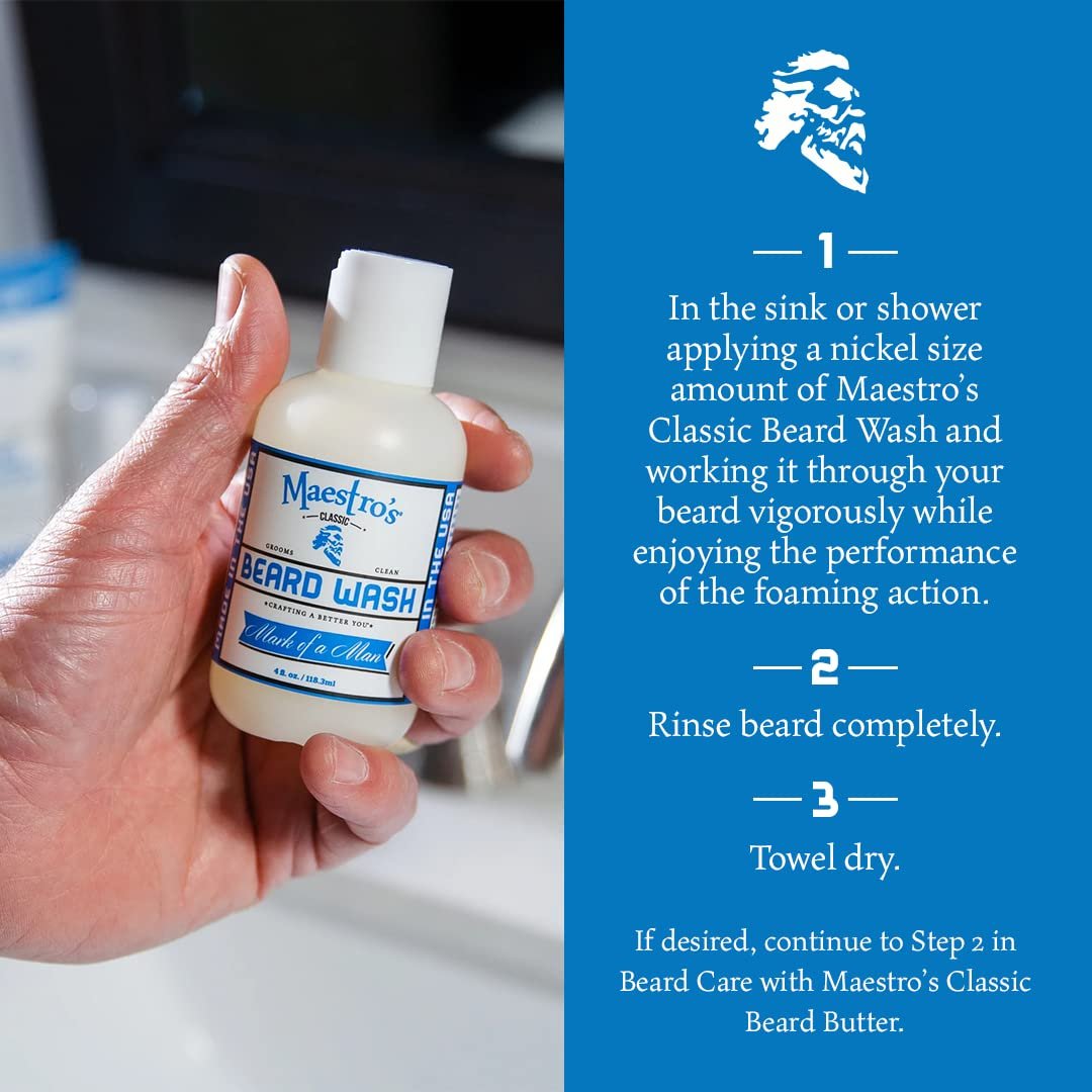 Maestro's Classic Beard Wash - Mark of a Man Blend (2 oz)