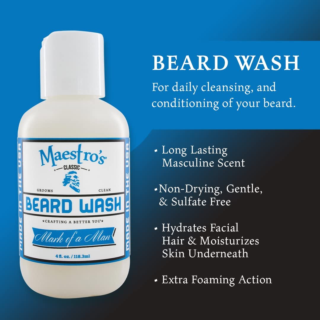Maestro's Classic Beard Wash - Mark of a Man Blend (2 oz)